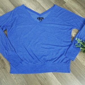 American Eagle AEO v-neck v-back long sleeve tee